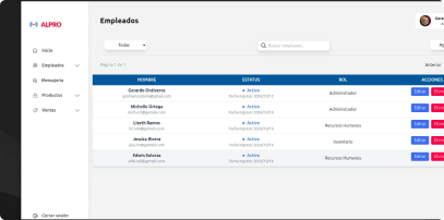 Sistema integral de administracion y control